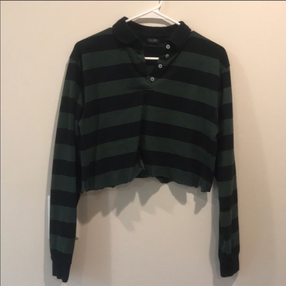 Brandy Melville green stripe top